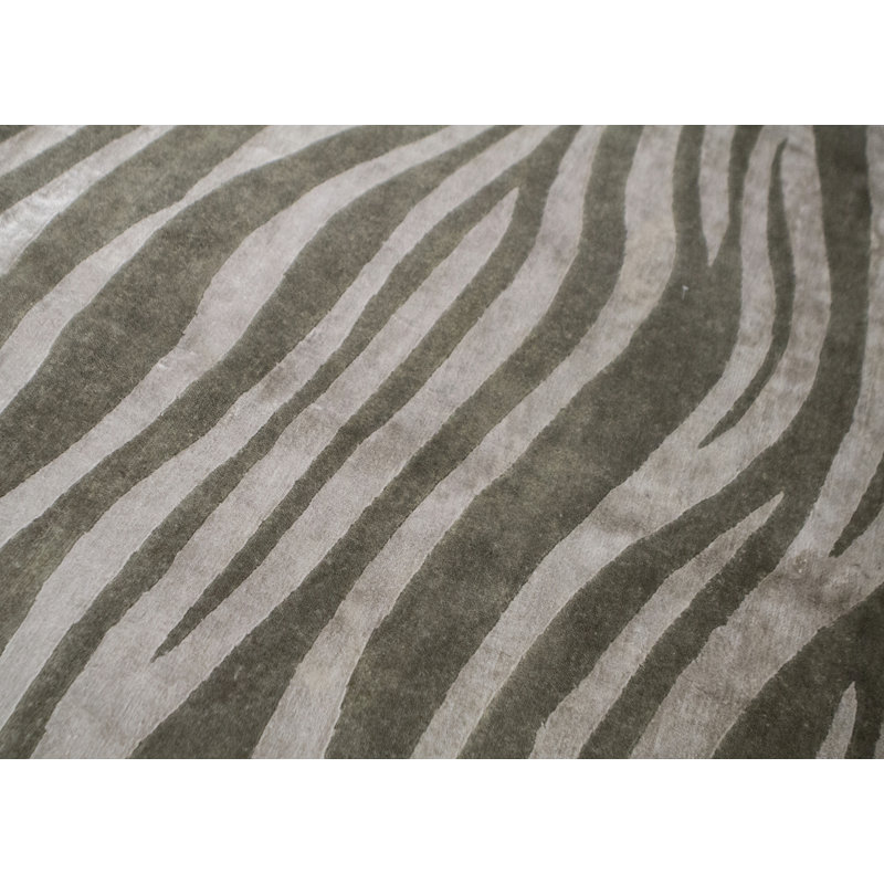 Tapis gris de haute qualité noué à la main