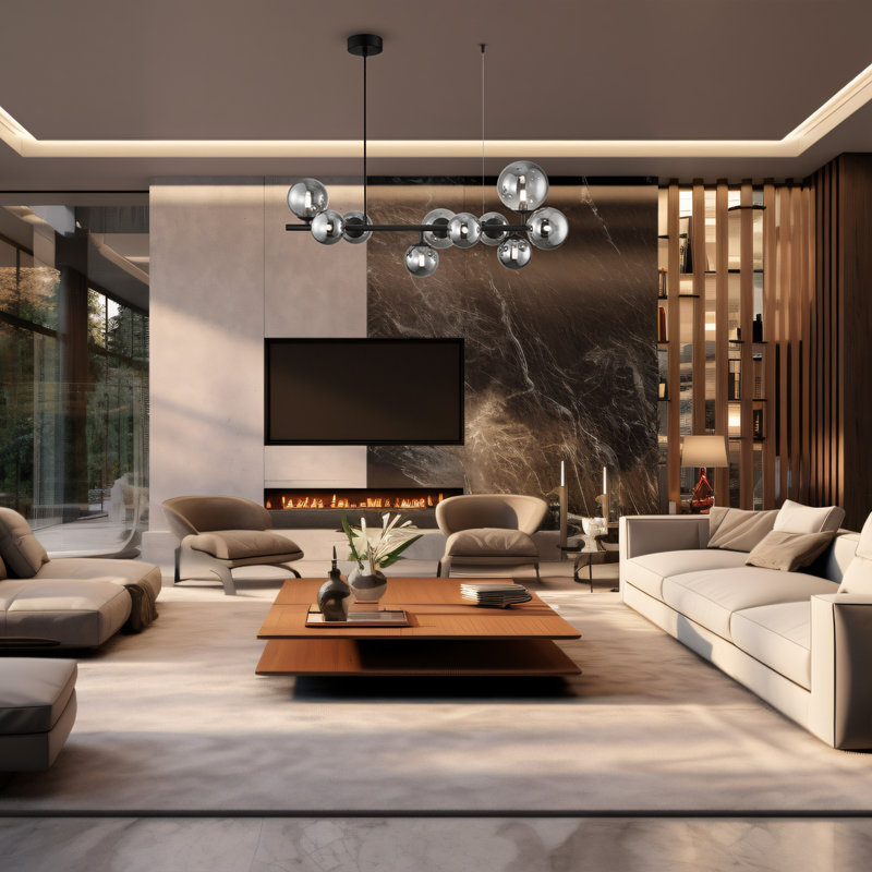 Mila 10 - Light Grey Sphere Pendant