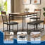Ensemble de table de salle à manger pour 4 personnes, table de cuisine avec banc rembourré et 2 chaises, idéal pour les petits appartements.-130111833-130111830-130111827-130111825