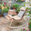 Chaise berçante en rotin