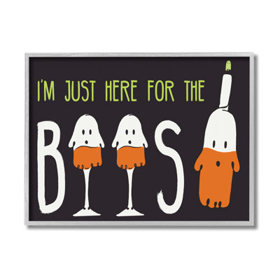 «Here For The Boos», phrase d'Halloween fantôme