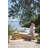 Caroline Square Glass Outdoor Side Table , 23.6 " W 23.6 " D-36329135-116828011