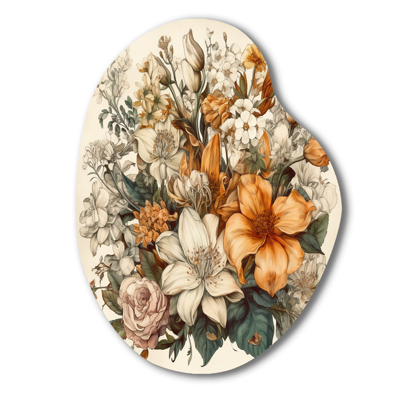 Geno - Bouquet de poire en forme d'art en métal asymétrique, H 38 po x l 28 po x P 1 po