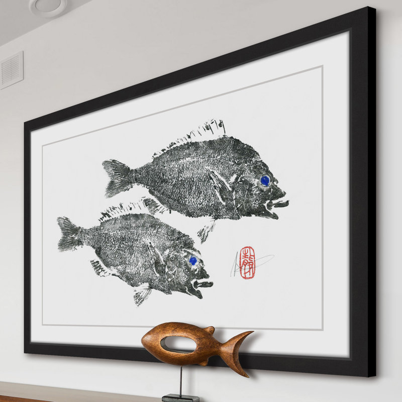 « stripeed seabream », reproduction d’art encadrée, H 16 po x l 24 po x P 1,5 po