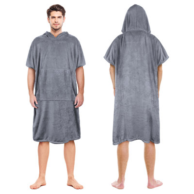 Serviette à langer Surf avec capuche, poncho de bain en microfibre super absorbante pour homme, femme, bain, douche, piscine