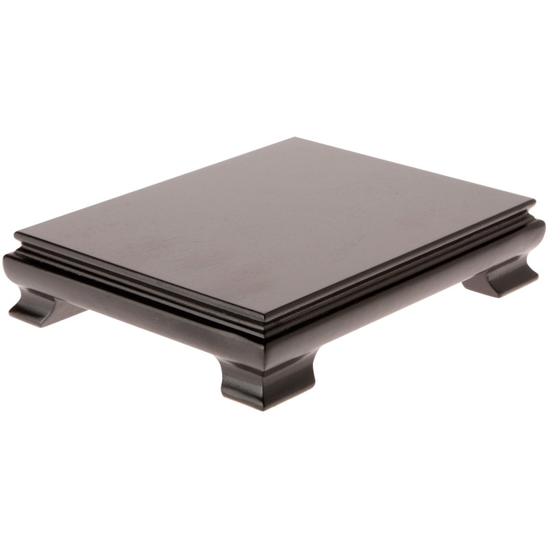Base de présentation rectangulaire Red Wood Barrel Studio®, H 1,75 po x l 8,375 po x P 6,375 po, Placage de bois noir
