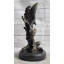 Tête d'aigle à tête blanche, buste sur un arbre, sculpture en bronze, statue, figure originale signée sur base en marbre