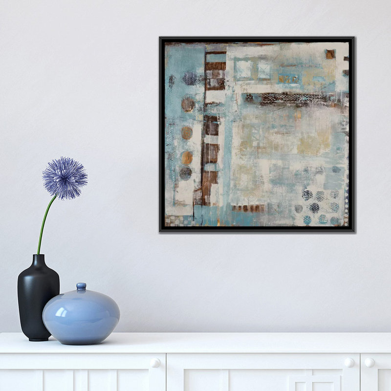 « peek-a-boo », reproduction sur toile, H 18 po x l 18 po x P 1,5 po, Toile avec cadre noir, Pas de tapis