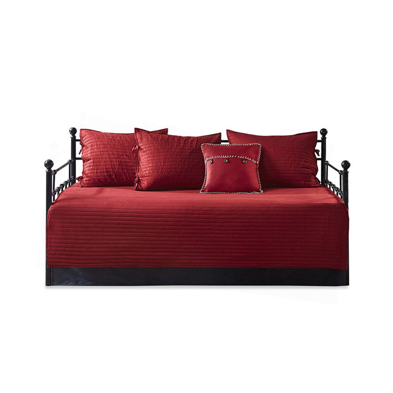 6 Piece Reversible Plaid Daybed Cover Set Daybed