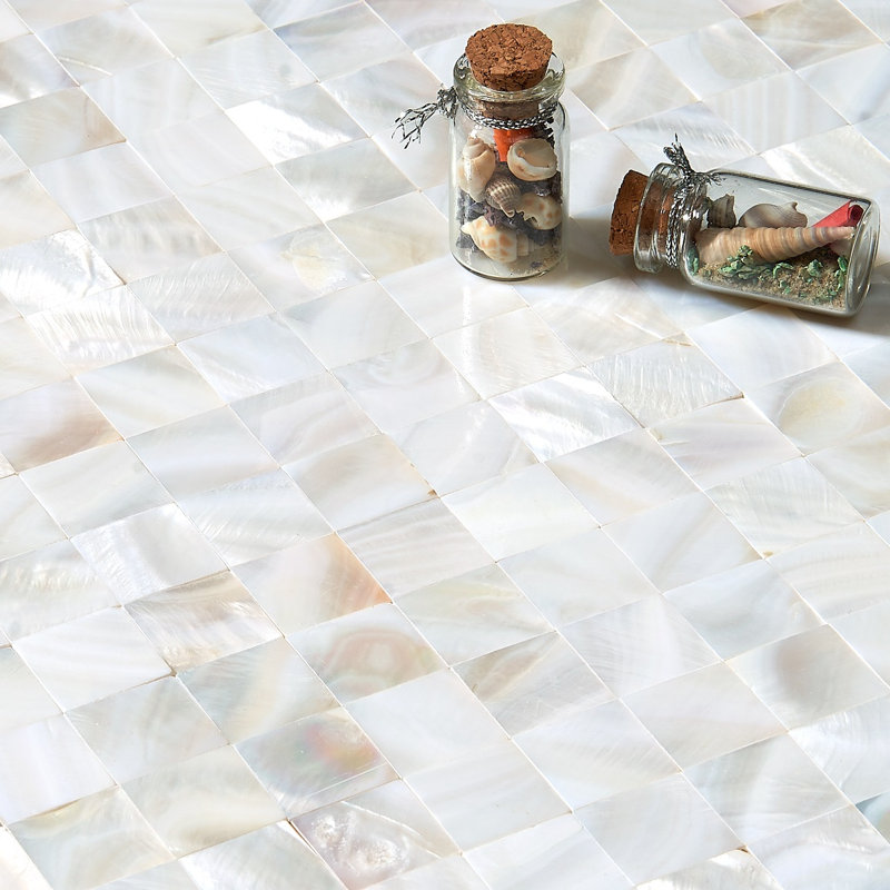 0.75" x 0.75" Grid Mosaic Wall Tile, White