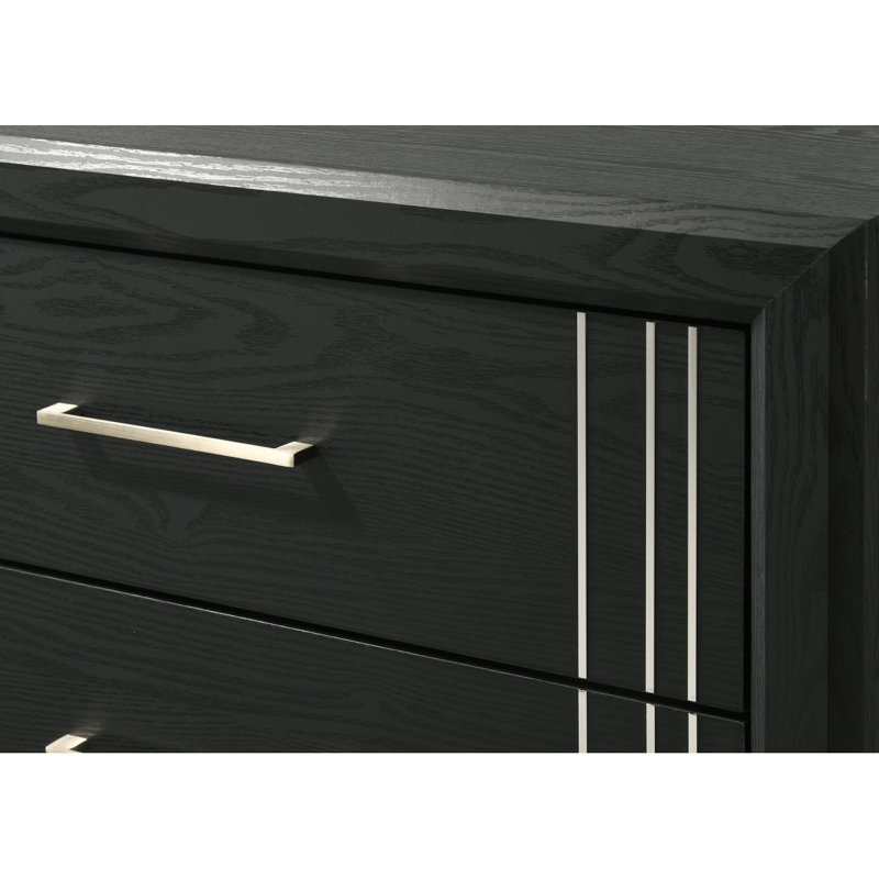 Meuble de chevet 1 tiroir contemporain à 6 tiroirs couleur gris anthracite