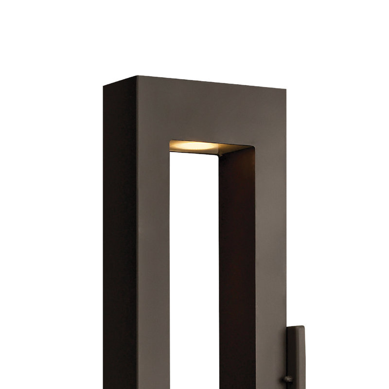 Large Wall Mount Lantern, Bronze, 24" H x 3" W x 7.5" D