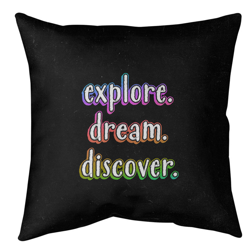 Coussin de sol, 36 po x 36 po, Noir/bleu/vert