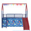 Lit mezzanine simple avec ensemble de rideaux avec glissade et rideau-1539475774