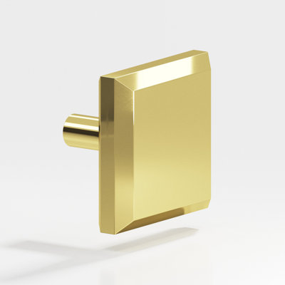 Square, Beveled Cabinet Knob With Straight Post