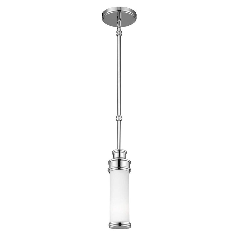 Agnes 1 - Light Polished Chrome Cylinder Pendant