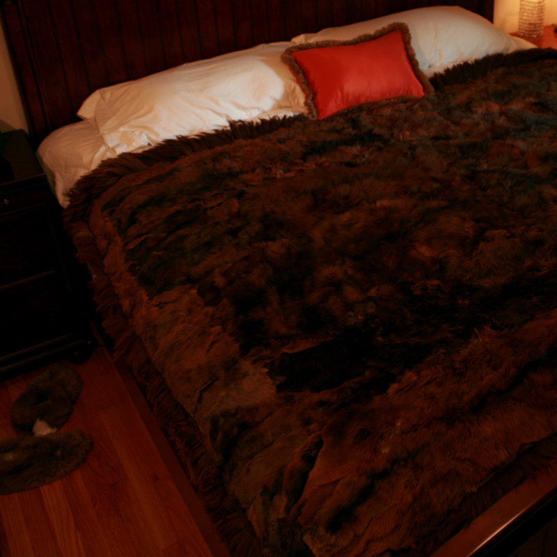 Sydnor Throw Blanket, Dark  Brown