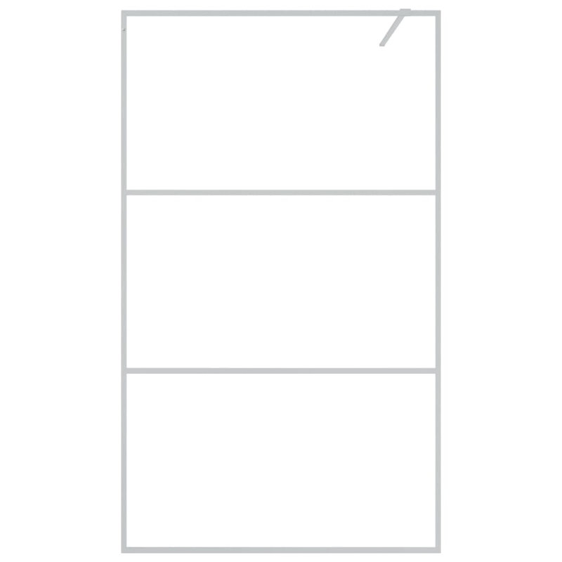 Strauss Framed with Clear Glass, 195cm H x 115cm W, Silver