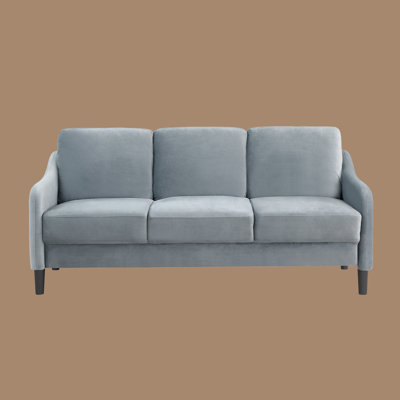 Mialacs 73.22"W Velvet Upholstered Sofa