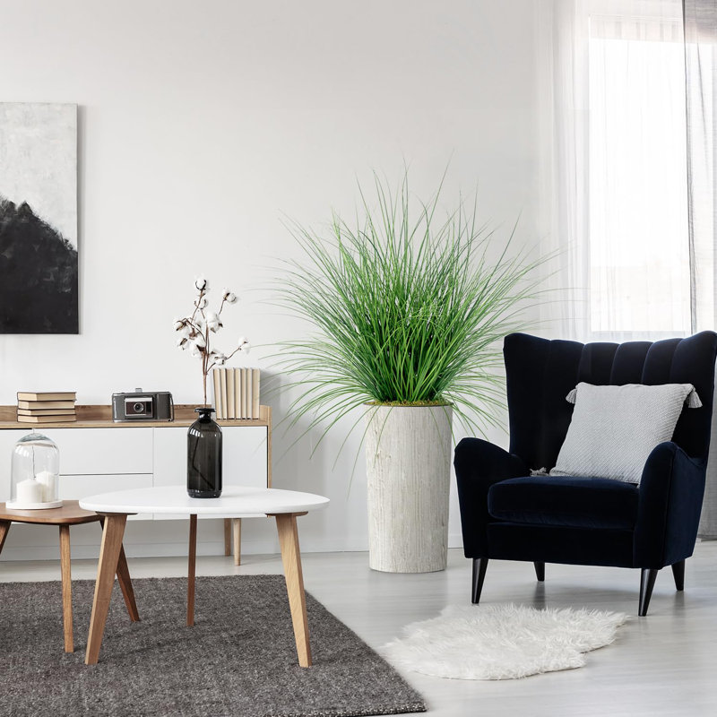Onion Grass Silk Tree - Artificial Plants in Modern Outdoor Floor Decoration, Plaster Beige