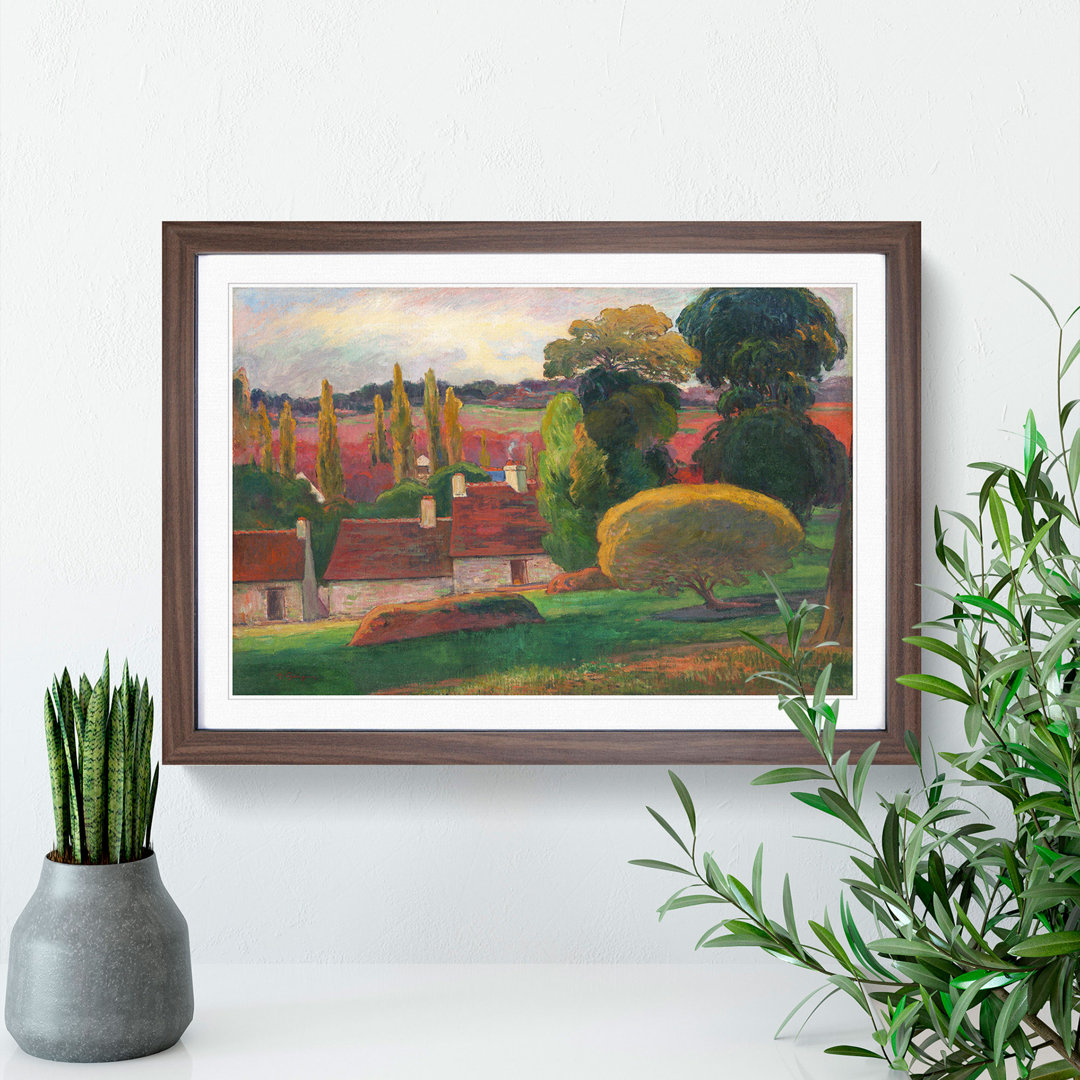 A Farm in Brittany by Paul Gauguin - Picture Frame Painting