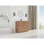 Meuble-lavabo autoportant 40 po avec lavabo en céramique blanche et 2 portes à fermeture en douceur, contreplaqué