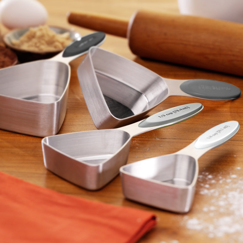Focus Foodservice 4 -Piece Stainless Steel Measuring Cup Set