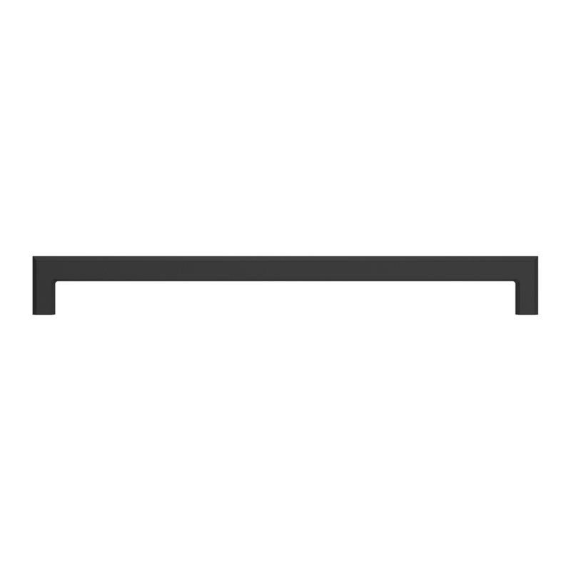 Satin Black Solid Brass Appliance Pull with Mounting Hardware