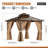 10 Ft. W x 10 Ft. D Metal Frame Patio Gazebo with Polyethylene Double Roof-117493886-117276622