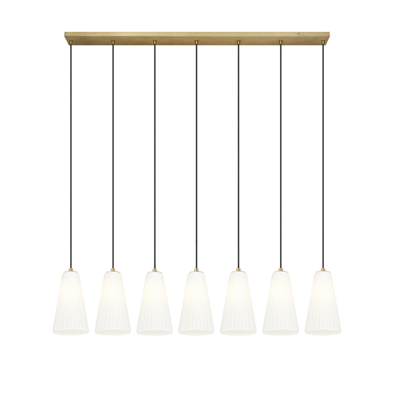 Farrell 5 Light Linear Chandelier, Gold, 11'' H x 6'' W x 54'' D