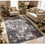 Tapis à motif de feuilles lavable à la machine Tapis antidérapant antidérapant à poils longs à motif botanique doux-129906487-129913521
