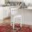 Egisto Upholstered Counter Stool with Solid Wood Frame
