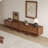 78.7" Modern Walnut TV Console, Large-Capacity Floor TV Stand with 8 Storage Drawers, Contemporary Media Cabinet for Living Room Organization