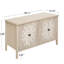 Armoire de rangement pour plusieurs pièces avec 4 portes, tablettes réglables, structure en grain de bois classique, corps imperméable, panneau épaissi et portes basculantes modernes-1217213042