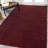 Arbelle Solid Low-Pile Dark Red Rug-1409323523