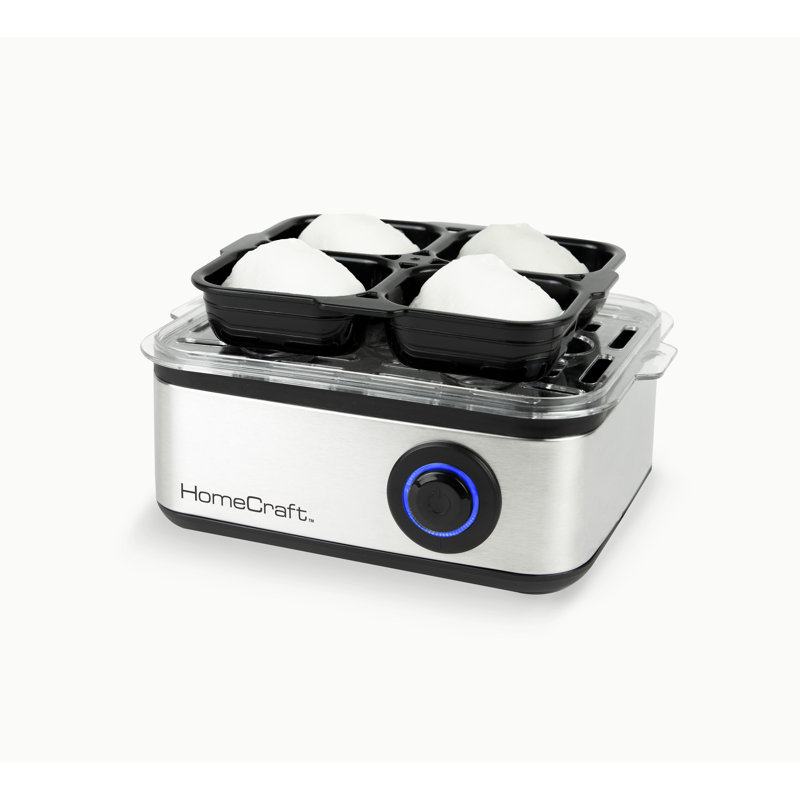 Stainless Steel 8-Egg Cooker with Buzzer