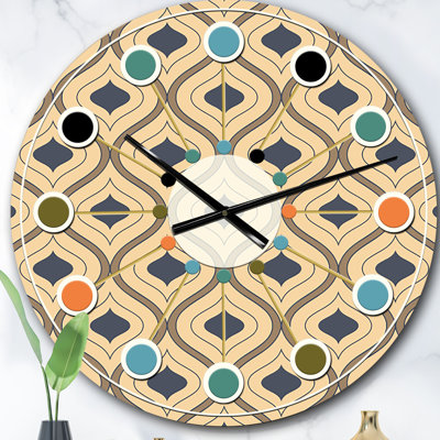 Horloge murale rétro Mid-Century