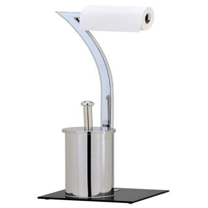 Free-Standing Toilet Roll & Brush Holder
