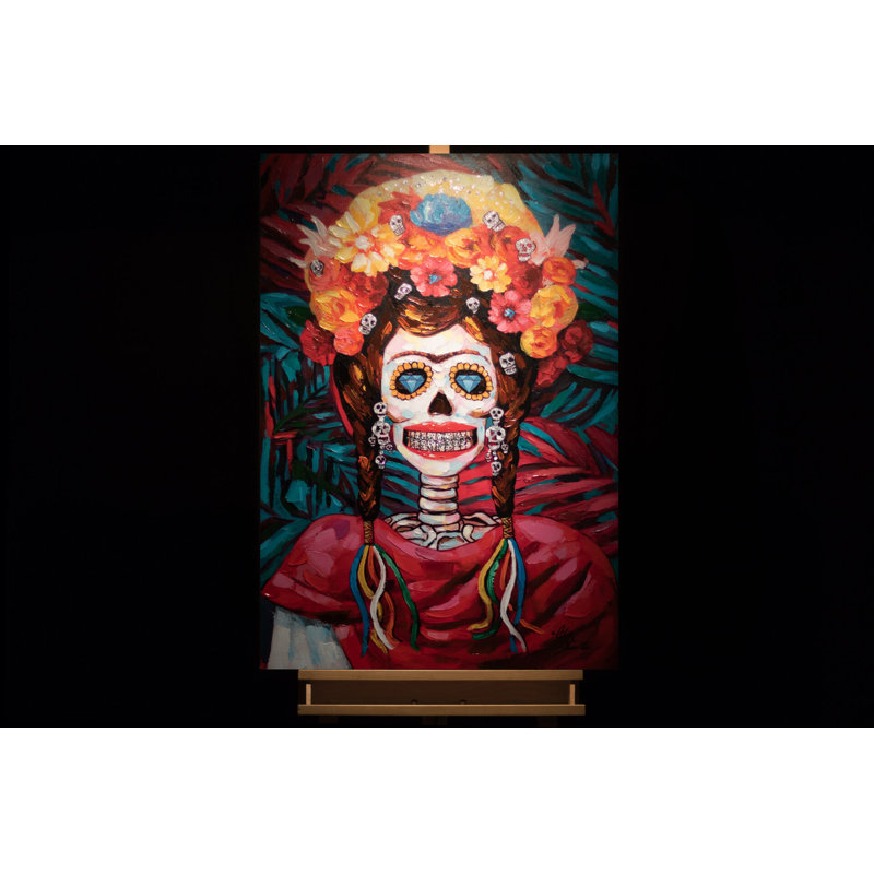 Hand -painted Princess from Mexico Acrylic Painting