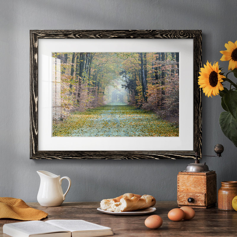 «Enchanted Path», reproduction encadrée rustique avec tableau mat, H 14 po x l 20 po x P 1,5 po, Noir