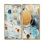 Art abstrait sur toile bleu sarcelle et abstrait - formes abstraites