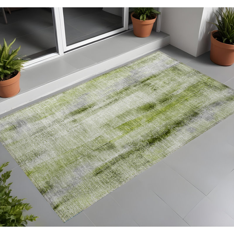 Tapis intérieur antidérapant 2 pi x 3 pi sauge
