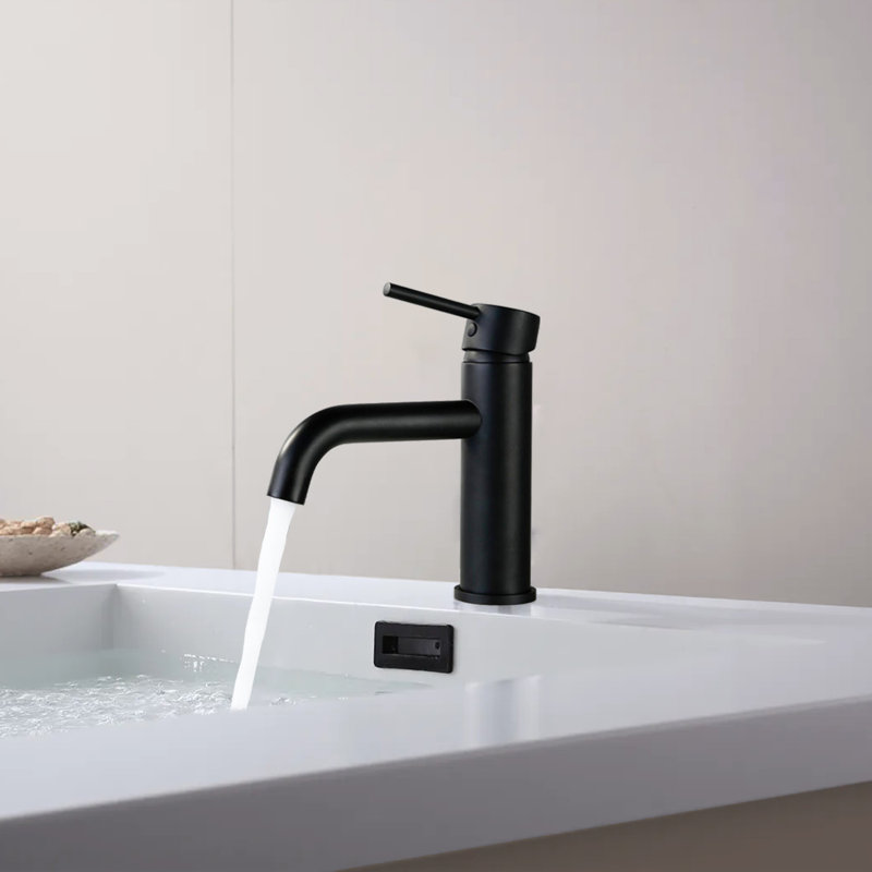 Single Hole Bathroom Faucet, Matte Black