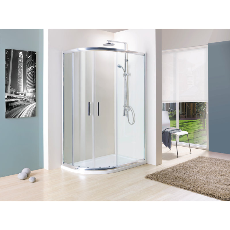 Flat Top Shower Tray, Left, 4.5cm H x 120cm W x 80cm D