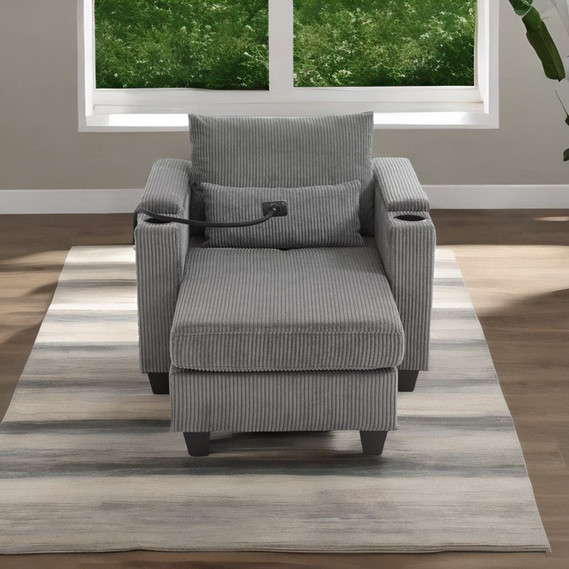 Canapé-lit 37,4 po, Gris