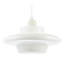 Modern UFO Disc Styled Ceiling Pendant Light Shade In Opal White Glass By 