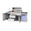 Îlot de cuisine d'extérieur au gaz 85000 avec évier en acier inoxydable, rangement et réfrigérateur compact 85 pouces Silver Design, 304, Silver