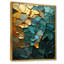 Abstrait bleu sarcelle or calcaire cristallin - marbre, art mural-1259855381-1259855466