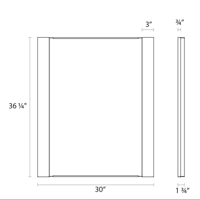 Vanity 2 - Light Dimmable LED Bath Bar, 36.25" H x 30" W x 1.75" D