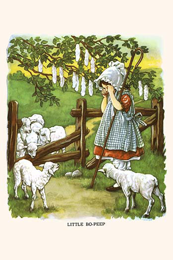 Petite bo peep-impression d’art graphique, H 36 po x l 24 po x P 1,5 po